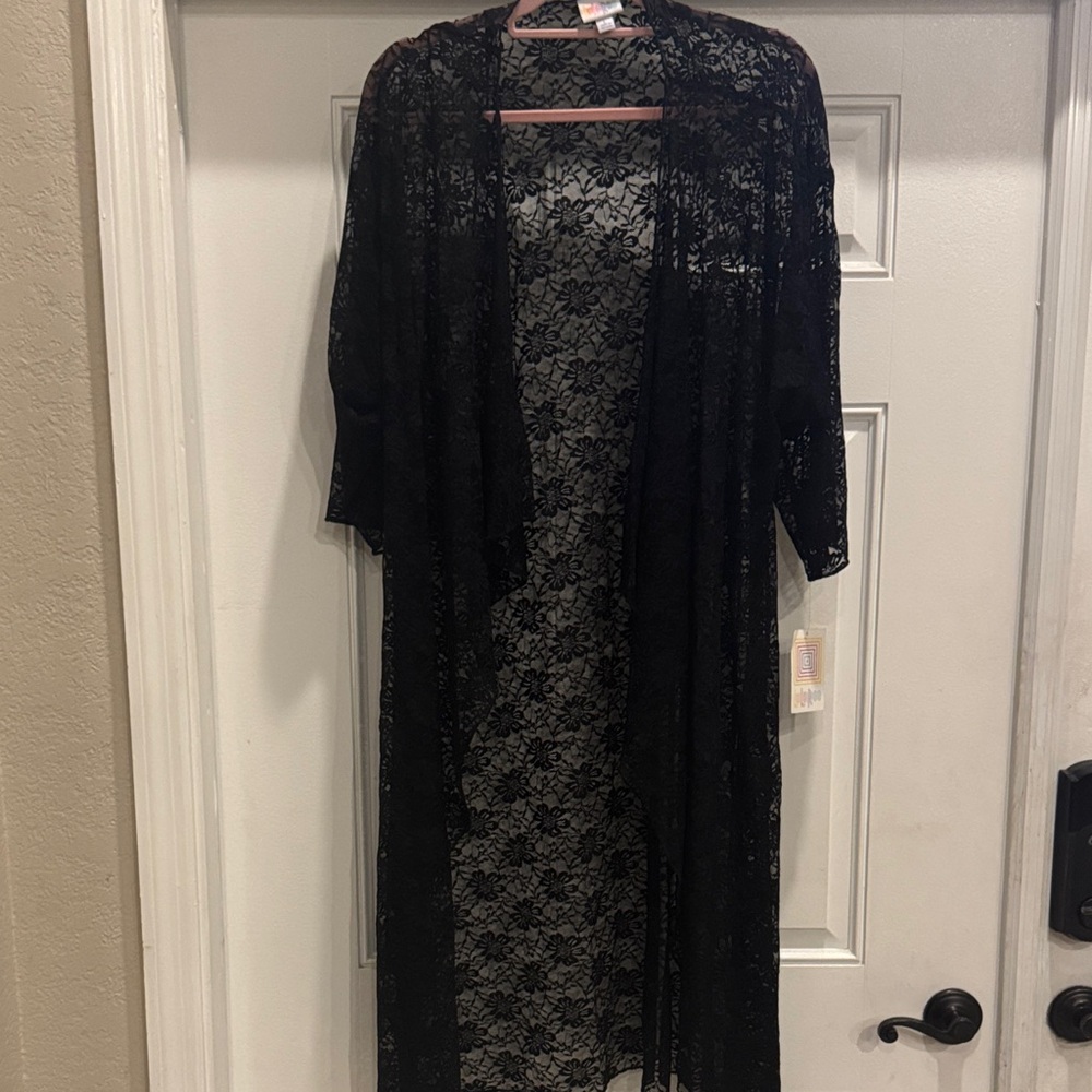 New NWT LuLaRoe Black Thin Lace Shirley Jacket Swim Cover Up